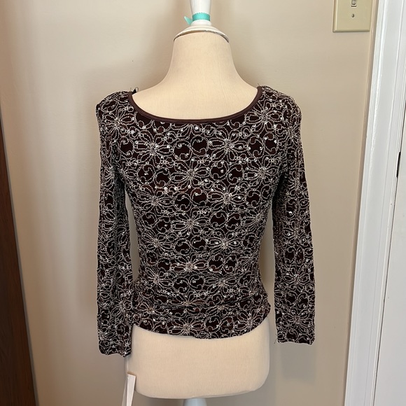 NWT Moa Moa Fitted Sparkly Top - Picture 4 of 4